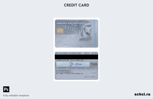 цифровая загрузка шаблона платиновой карты Банка Западного банка США Amex